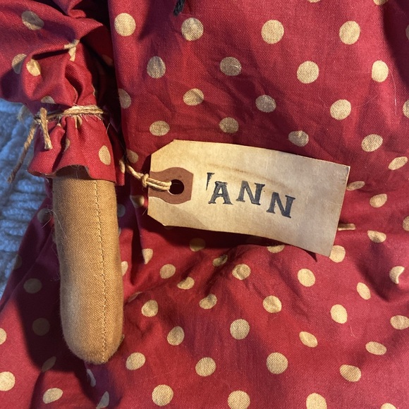 Handmade Primitive Folk Art Raggedy Ann Doll - Picture 3 of 5